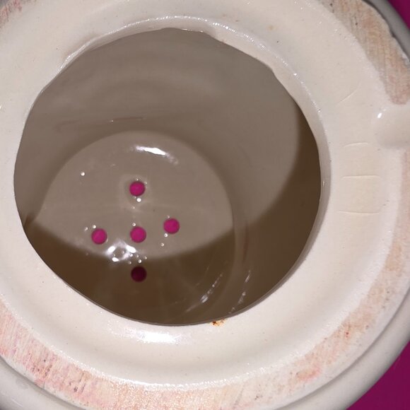 Grated Cheese Ceramic Container Cream Color and 3 1/2" Tall - Picture 2 of 5